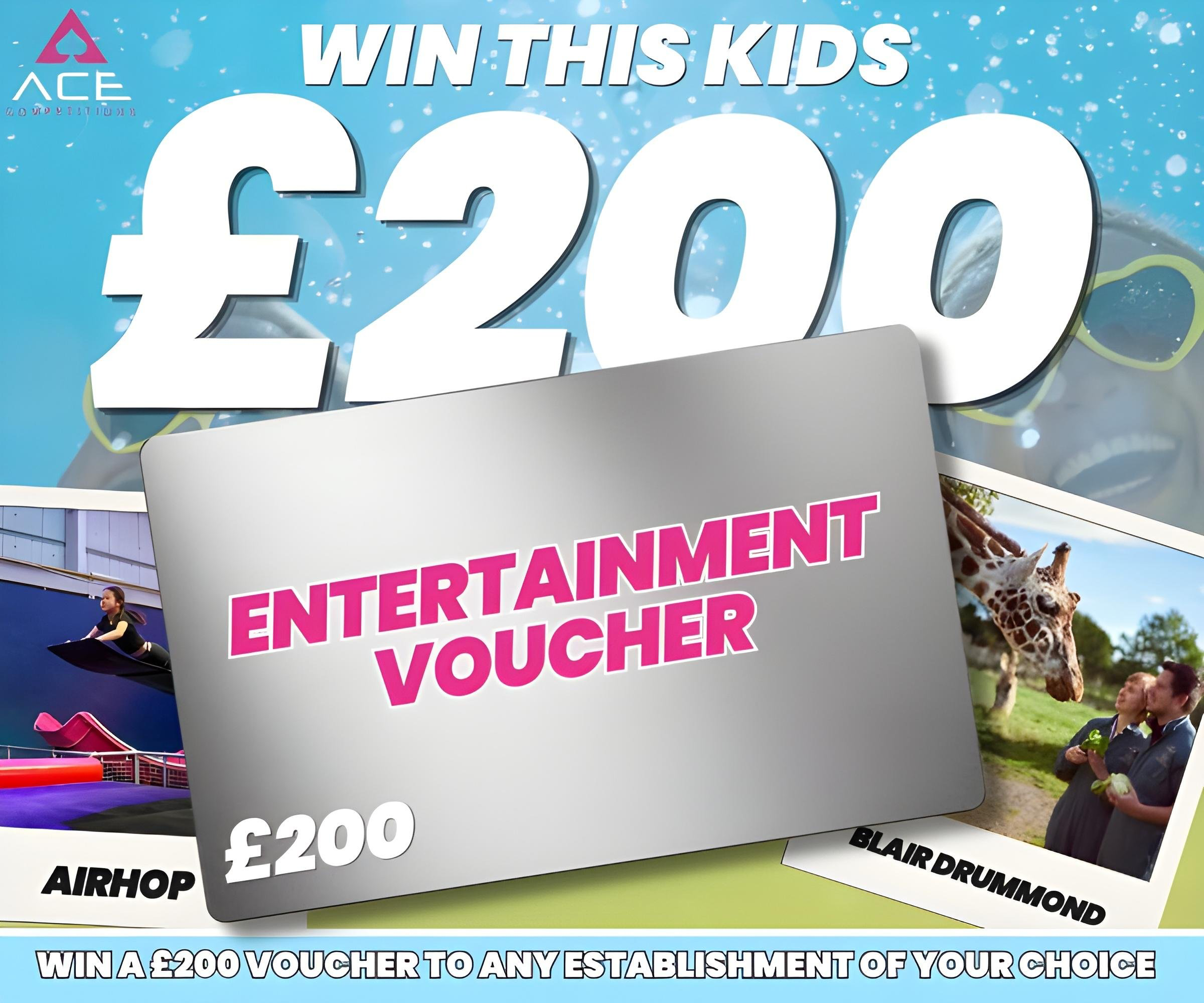 ⛱️😎 £200 KIDS ENTERTAINMENT GIFT CARD OF CHOICE 😎⛱️